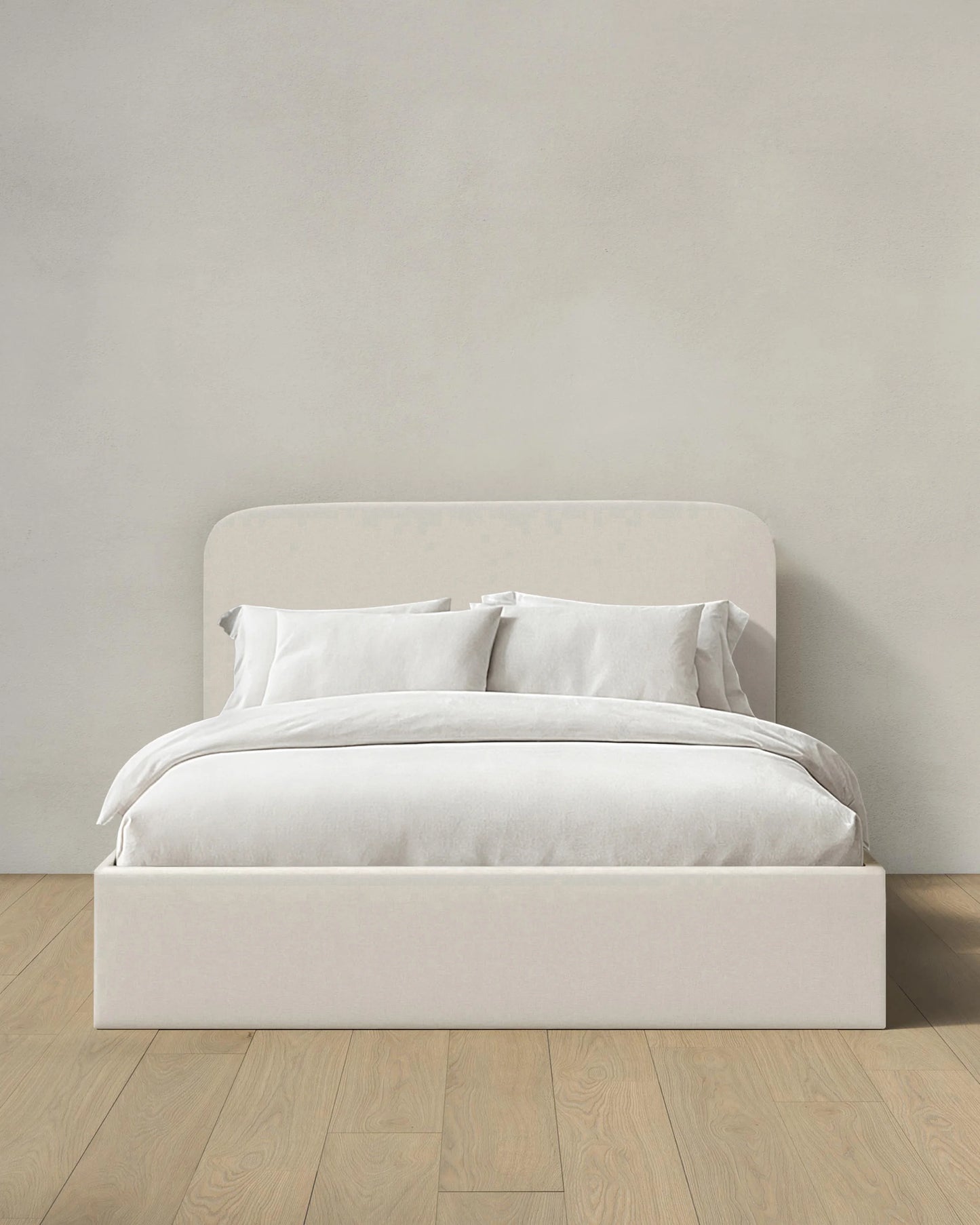 Curved Bed in Performance Linen - Full / Ivory