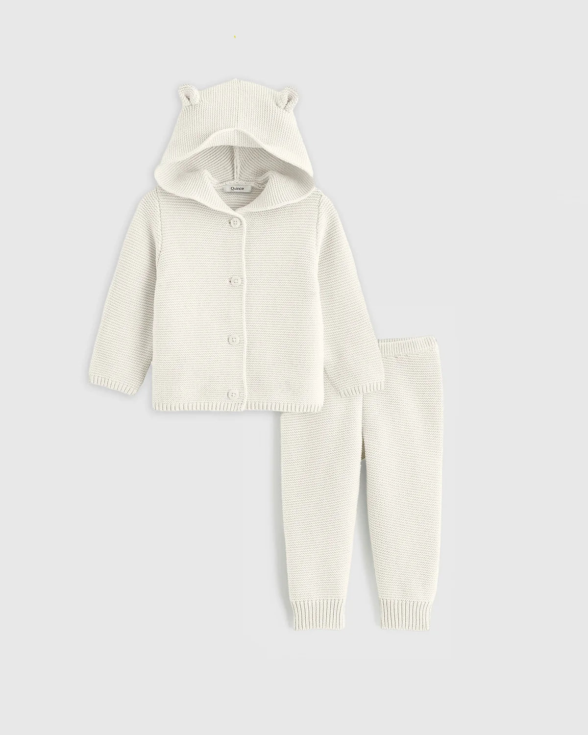 100% Organic Cotton Sweater Set - 0-3M / Ivory