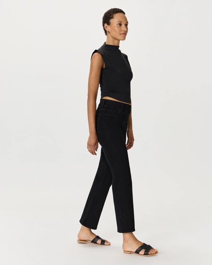 Nina Stretch Pull-On Kick Flare Jeans - XS / Raven Black