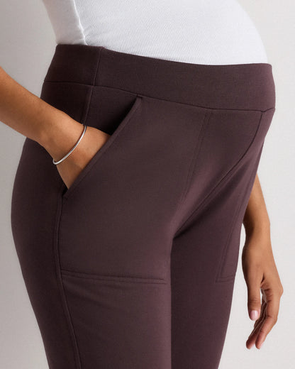 SuperSoft Fleece Maternity Joggers - XS / Off-White