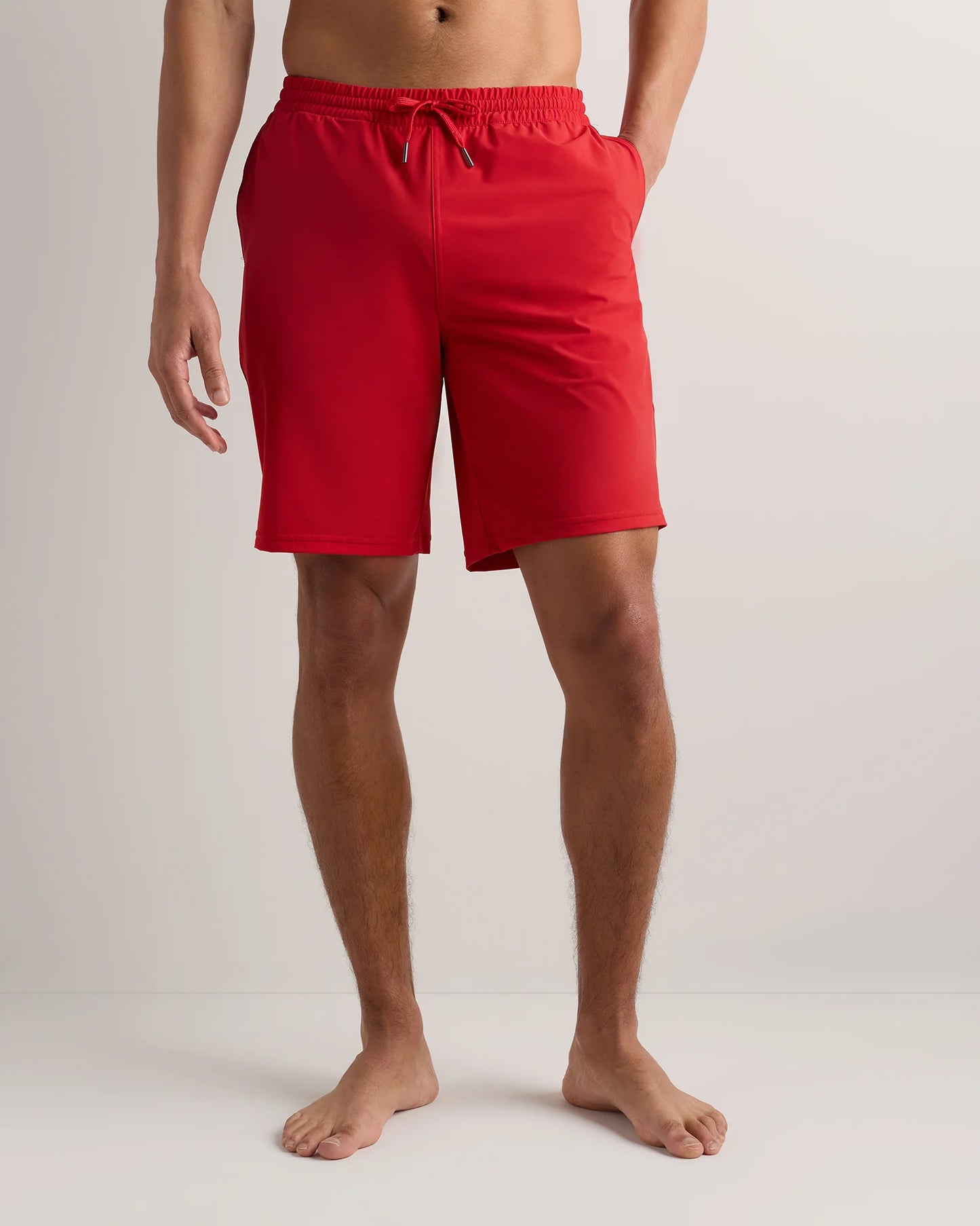 Italian Swim Trunks - 9" - S / Navy Palms