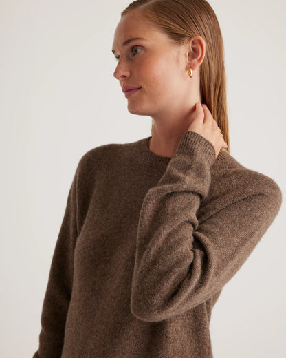 100% Yak Wool Crewneck Sweater - XS / Black