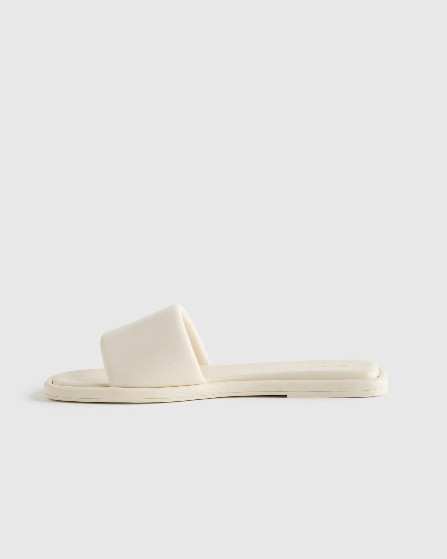 Italian Leather Slide Sandal - 5 / Bone