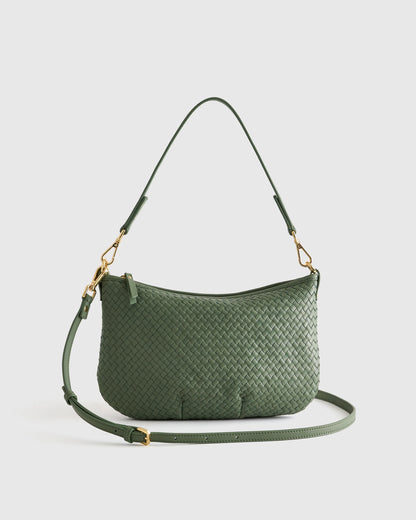 Sloane Handwoven Mini Shoulder Bag - One Size / Cognac