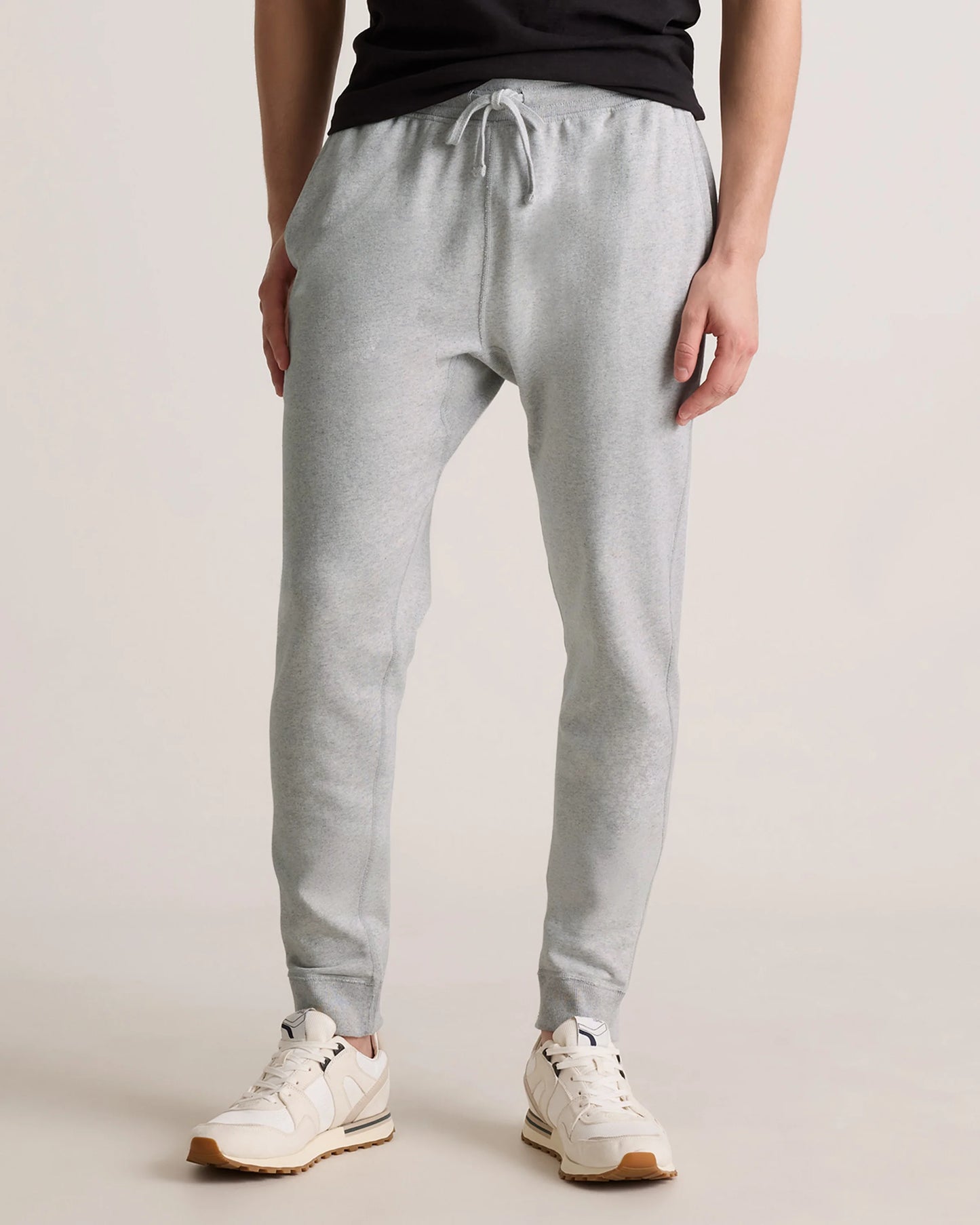 Organic Midweight French Terry Slim Joggers - XS / Light Heather Grey