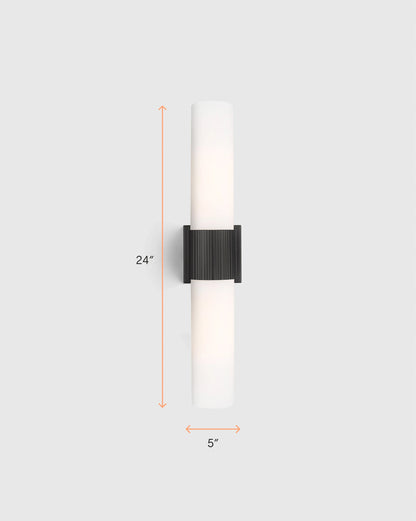 Classic Glass Vanity Sconce - One Size / Brass