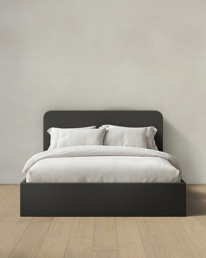 100% Linen Curved Bed - Full / Canvas