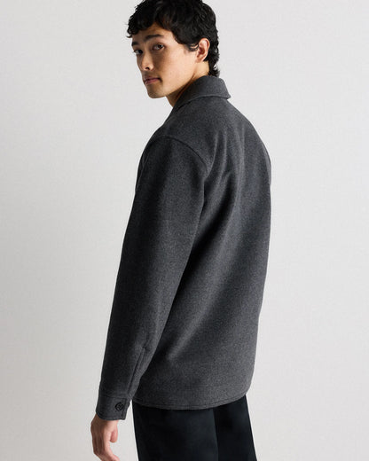Wool Cashmere Field Jacket - S / Heather Grey