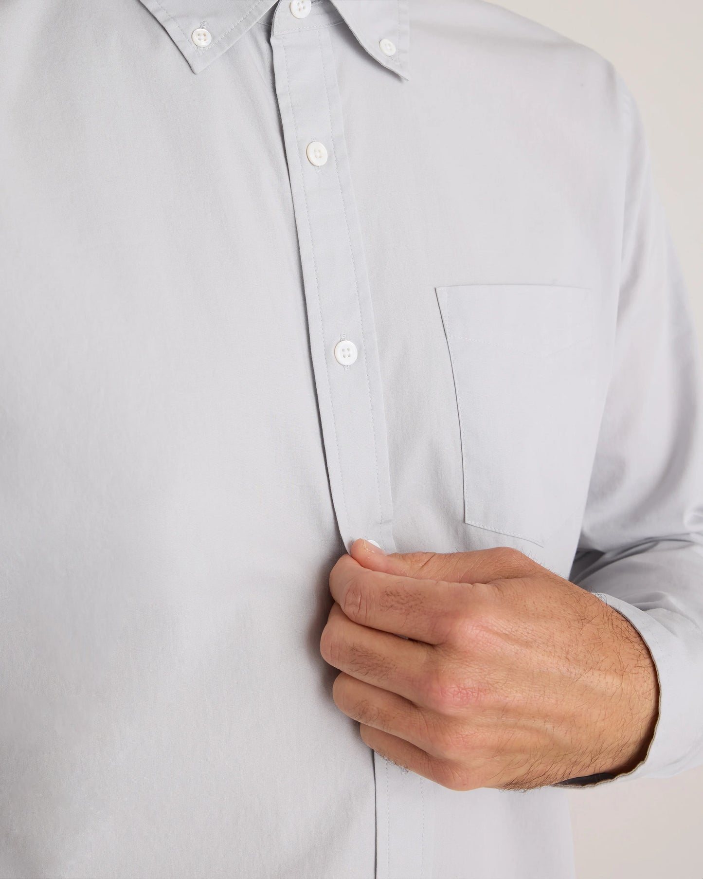 Organic Cotton Stretch Poplin Shirt - S / Grey Gingham