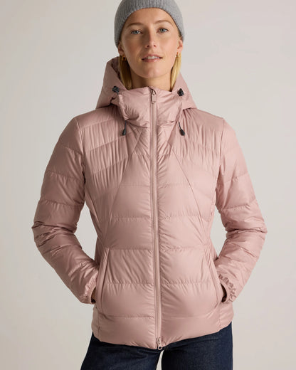 Lightweight Down Packable Puffer Hooded Jacket - XS / Navy