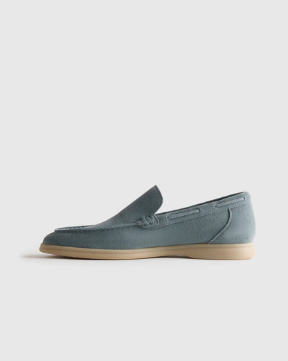 Soft Suede Mariner Loafer - 7 / Smoke