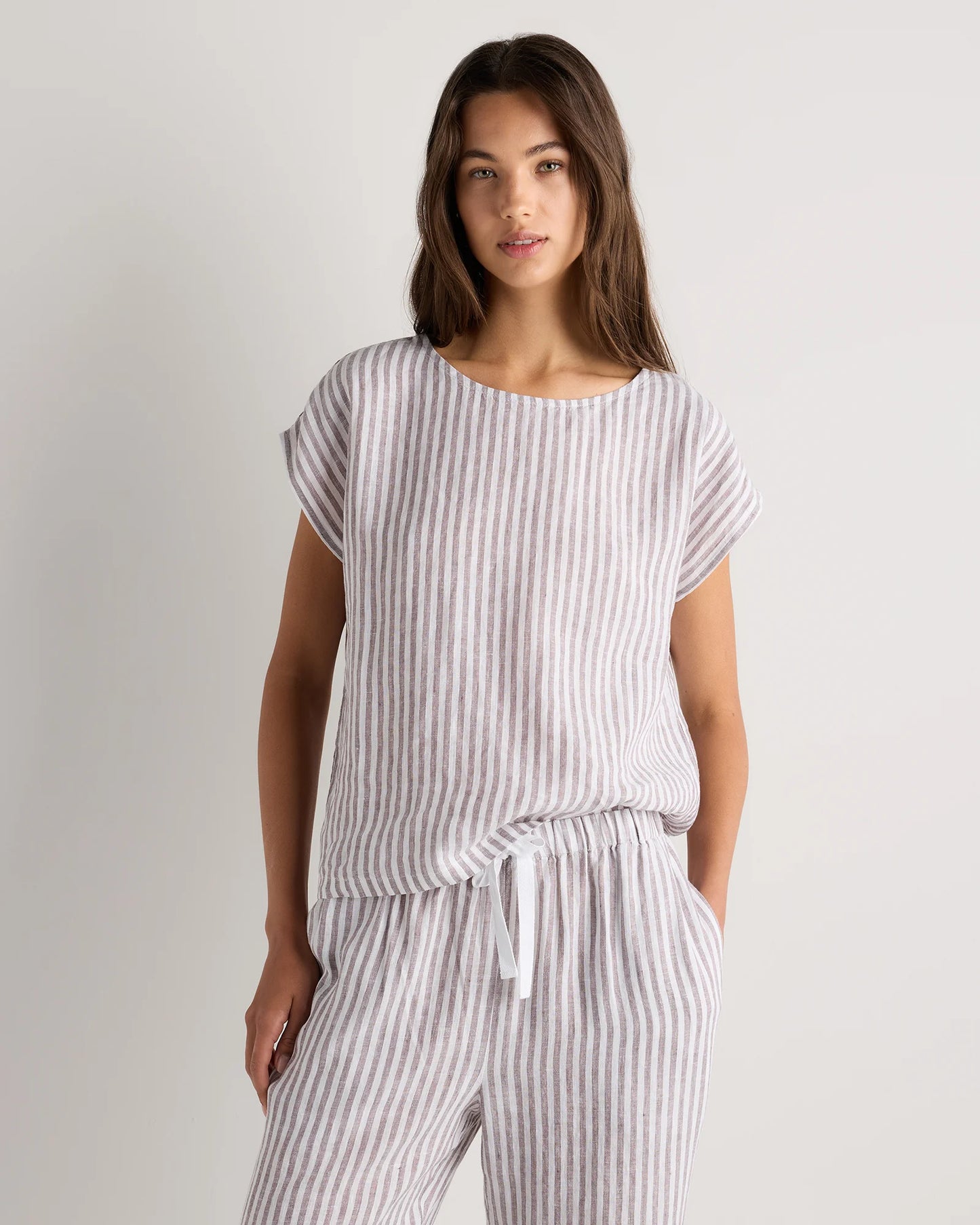 100% European Linen Pajama Set - XS / French Blue
