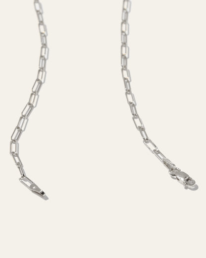 14K Gold Paperclip Chain Necklace - 2.7mm - 16" / Yellow Gold