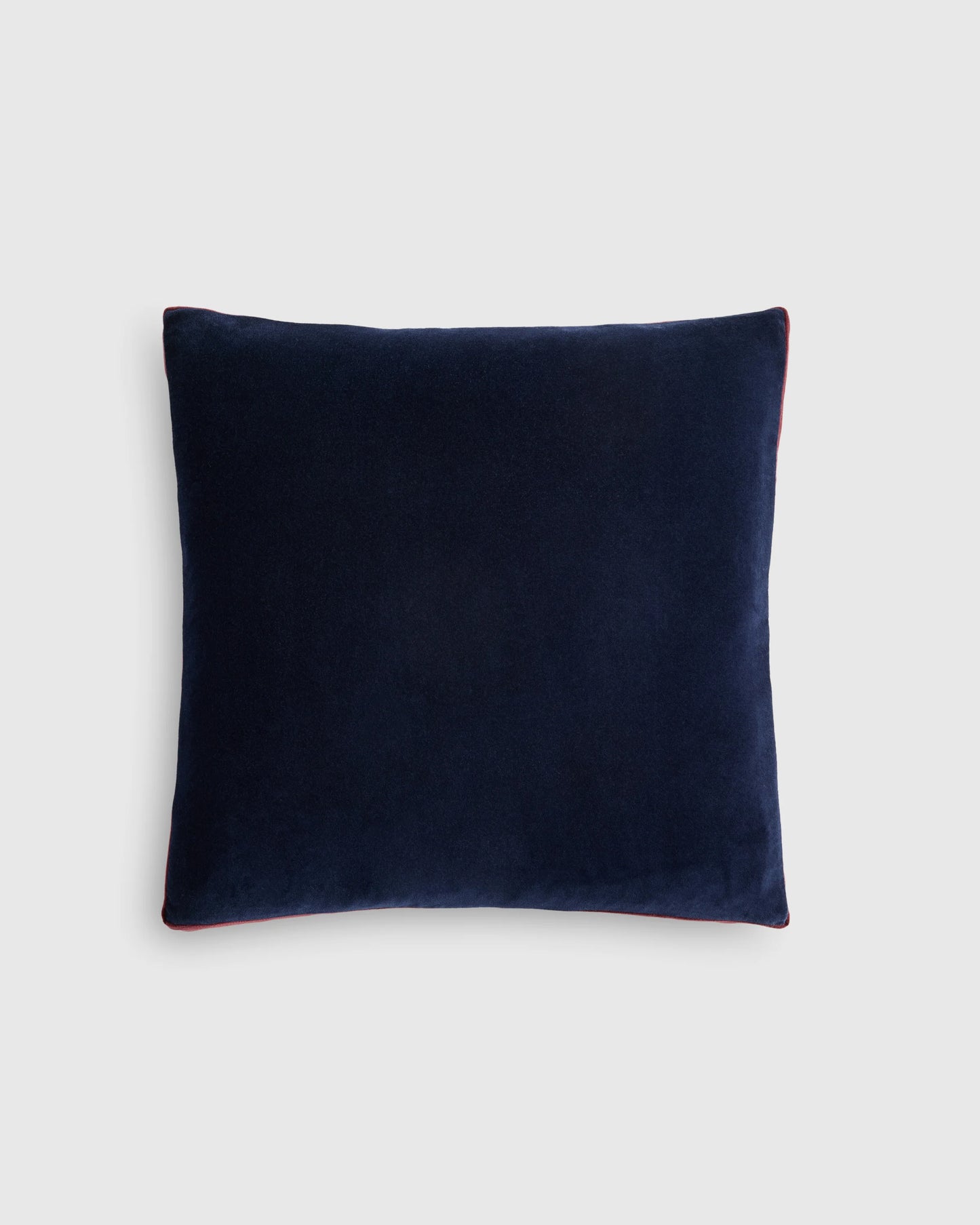 Contrast Velvet Edge Pillow Cover - 20x20 / Taupe/Espresso