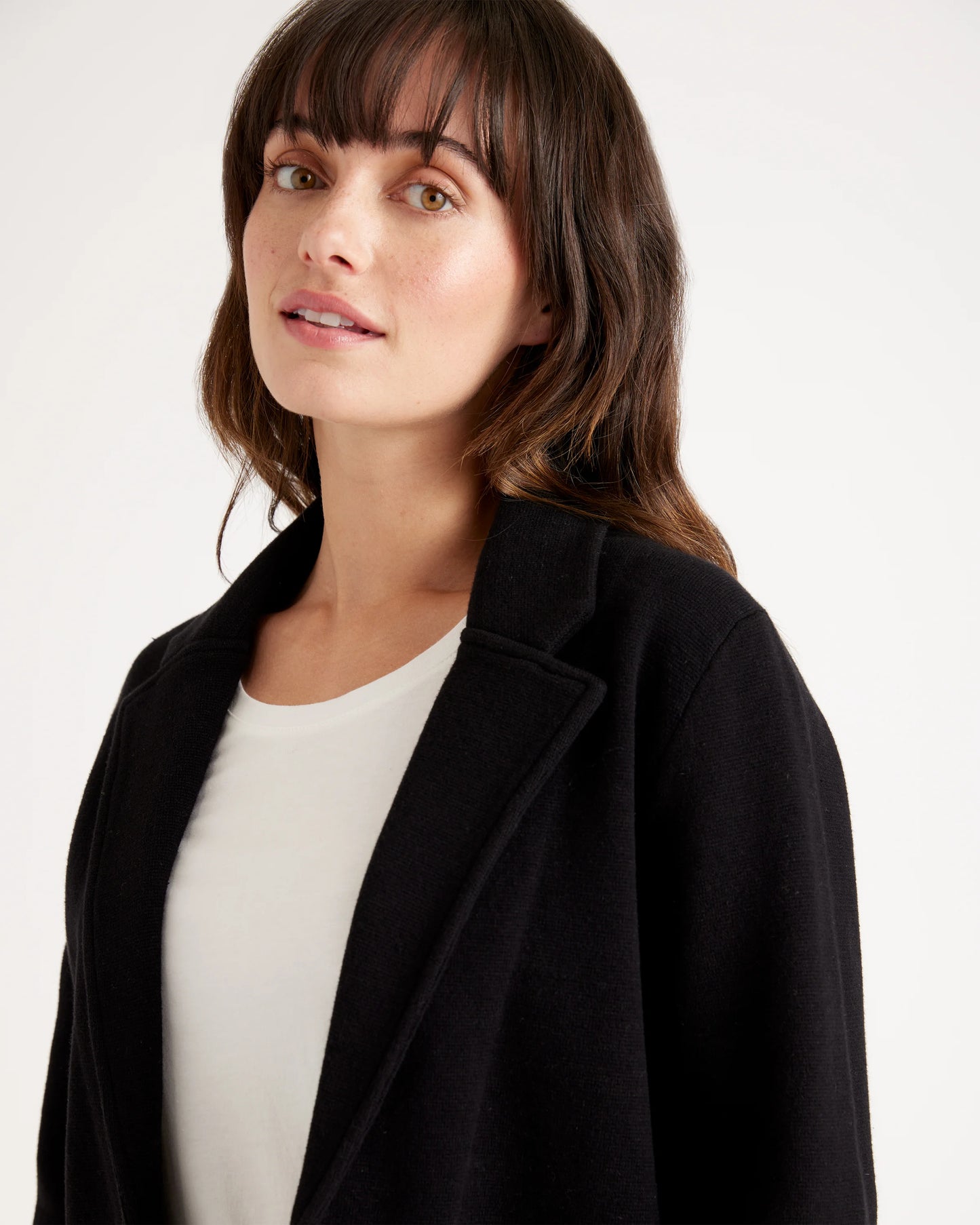 100% Organic Cotton Knit Blazer - XS / Heather Dove Grey