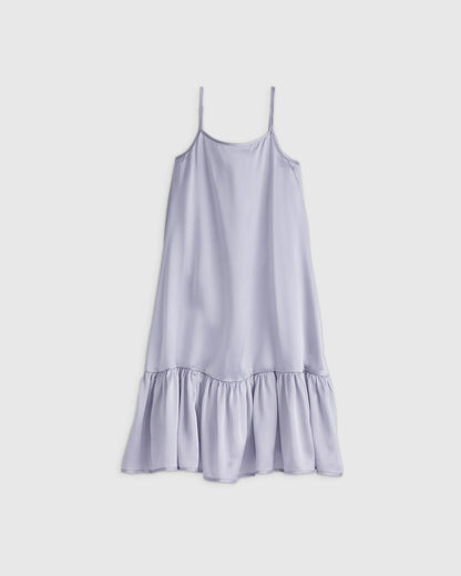 100% Washable Silk Dress - 2T / Grey Lilac