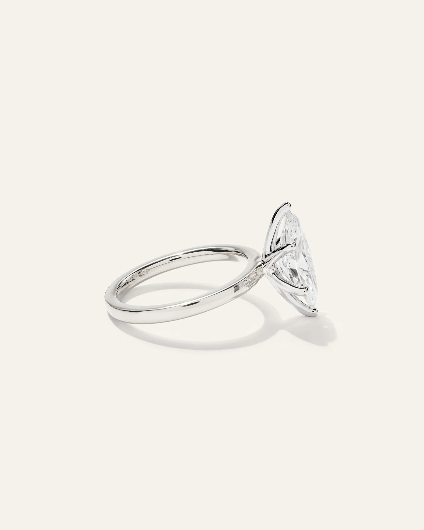 Lab Grown Diamond Marquise Comfort Fit Engagement Ring - 2.5ct - 4 / Yellow Gold