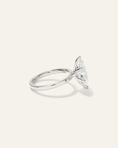 Lab Grown Diamond Marquise Comfort Fit Engagement Ring - 2.5ct - 4 / Yellow Gold