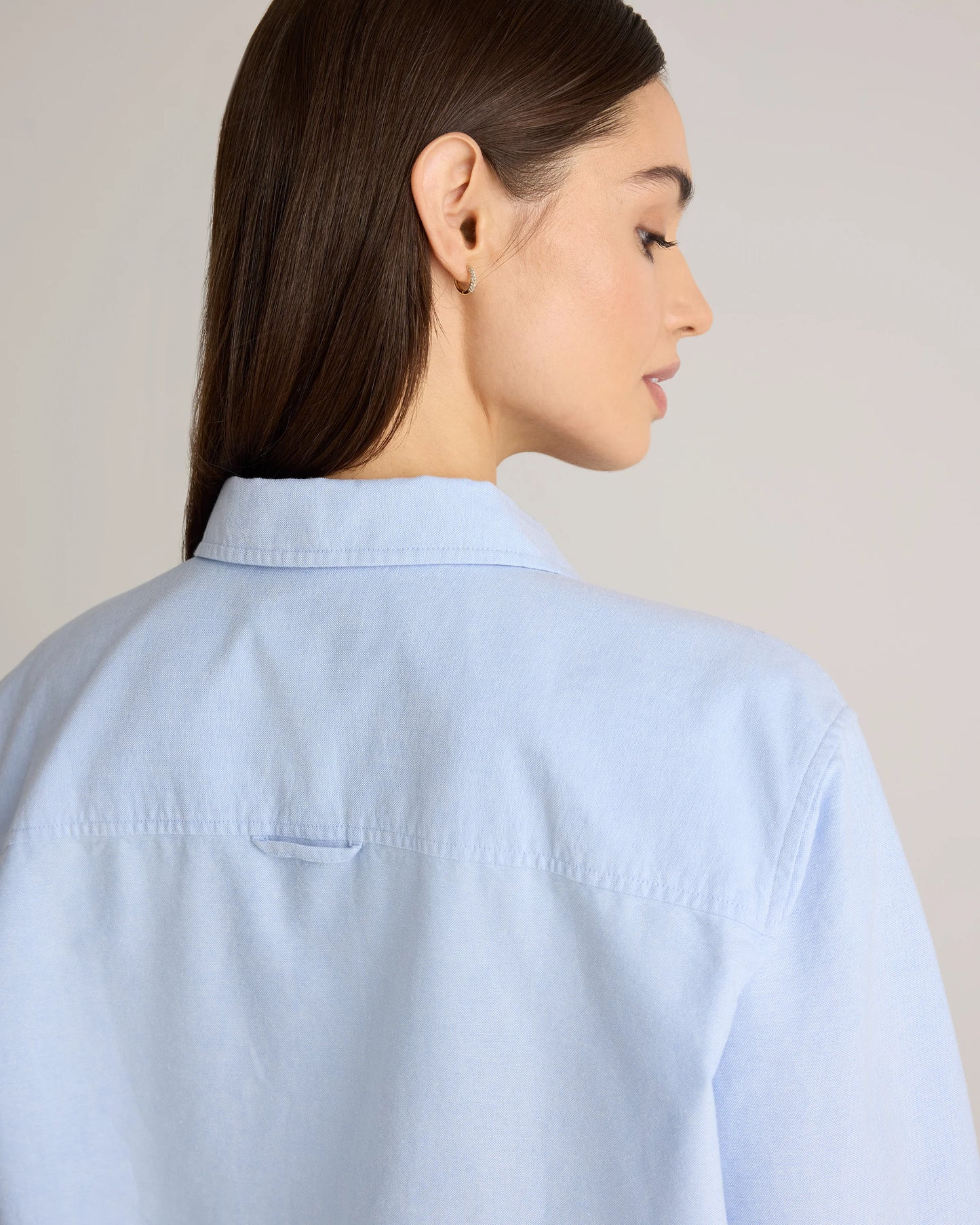 Organic Cotton Relaxed Oxford Shirt - XS / Opal Pink
