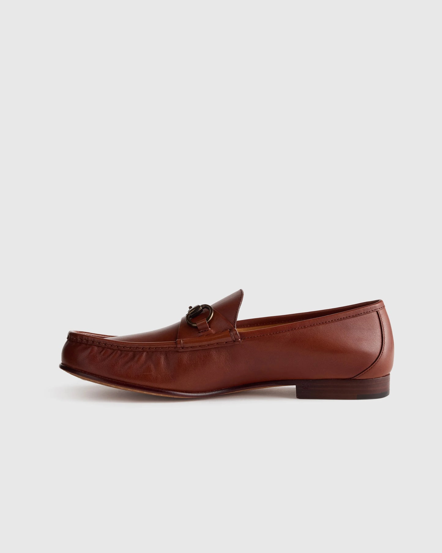 Calfskin Leather Horsebit Loafer - 7 / Tan