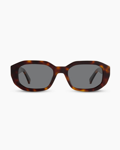 Barbados Polarized Acetate Sunglasses - One Size / Clear Spice with Grey lens