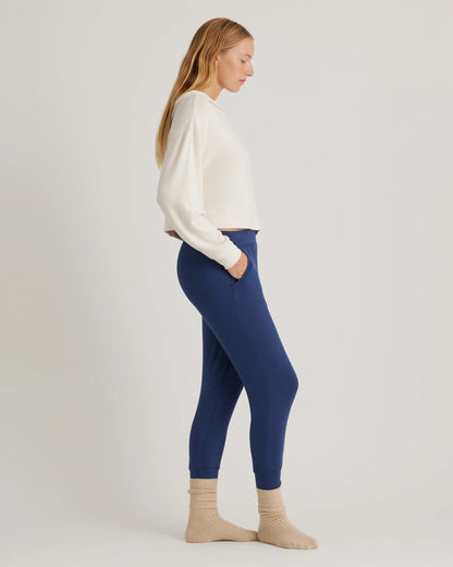 Brushed Lounge Cropped Pullover Hoodie - XS / Heather Oatmeal