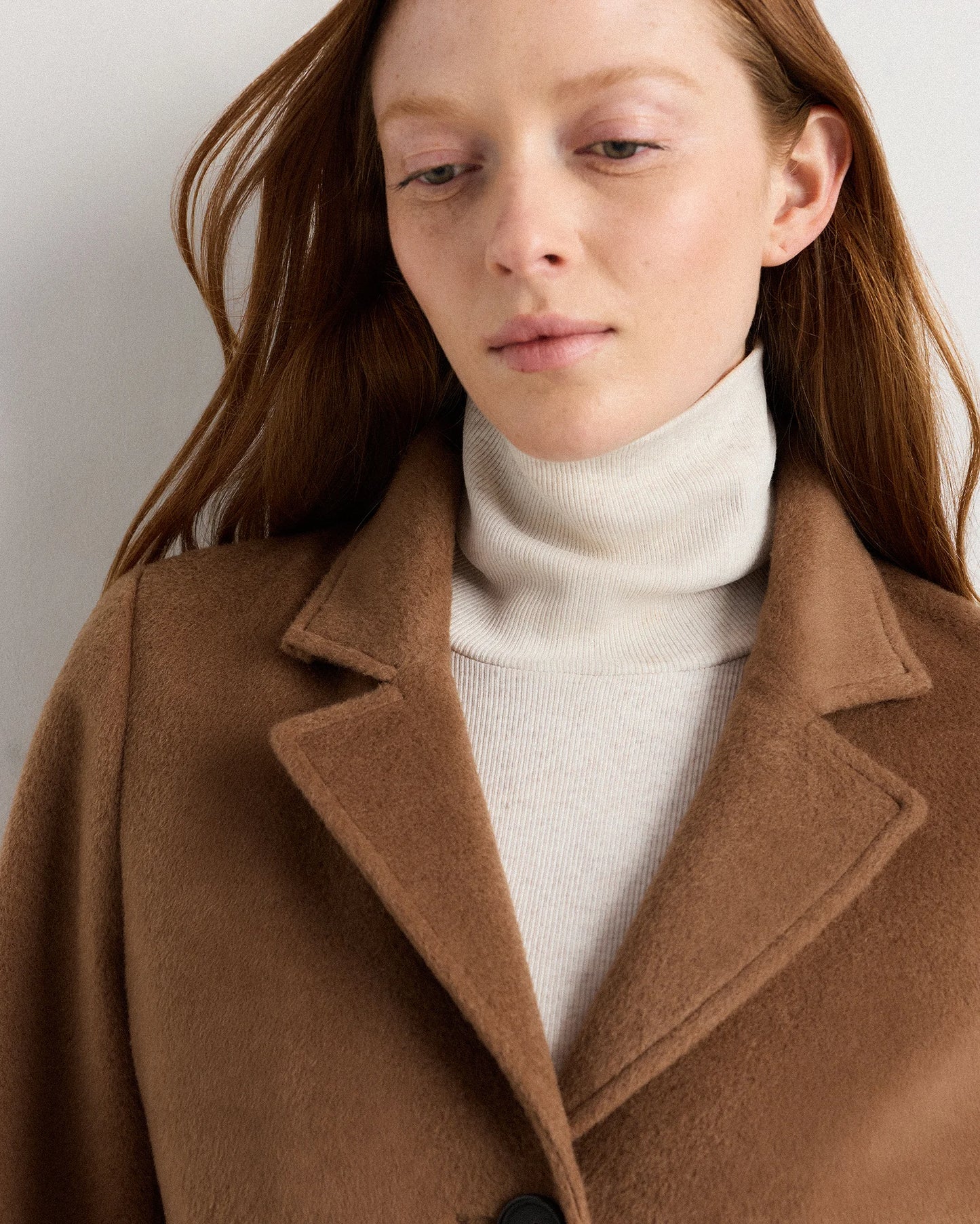 Camel Hair Single-Breasted Midi Coat - XS / Mocha Brown