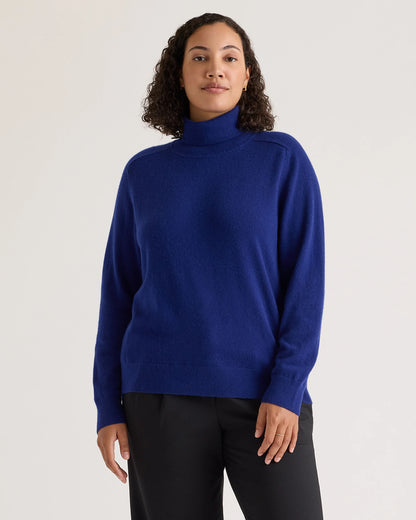 Mongolian Cashmere Turtleneck Sweater - XS / Heather Grey