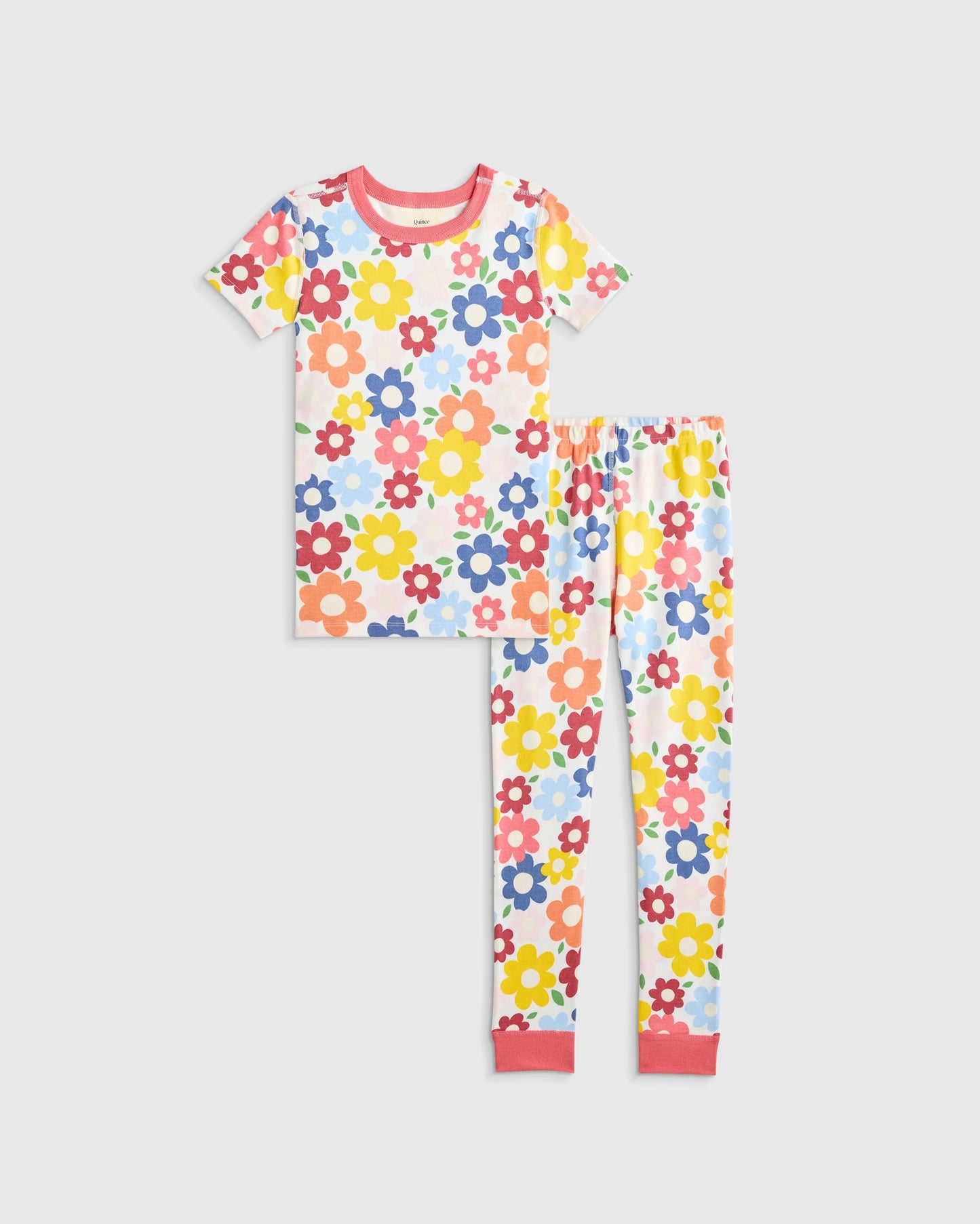 100% Organic Cotton Short Sleeve and Pant Pajama Set - 2T / Planets