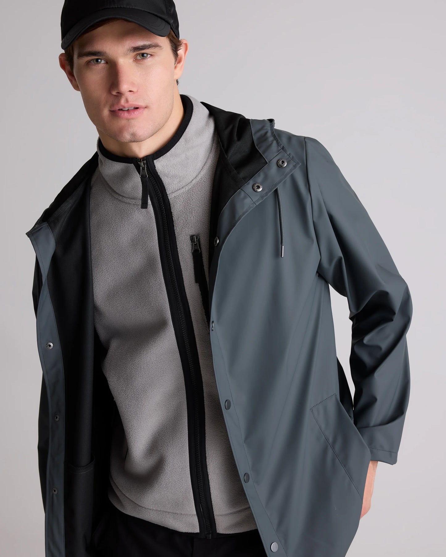 Polar Fleece Full-Zip Vest - S / Gravel