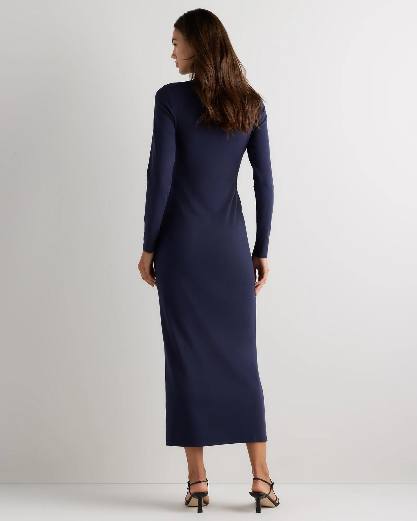 Long Sleeve Knit Maxi Dress - XS / Deep Navy