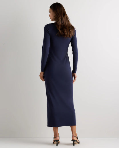 Long Sleeve Knit Maxi Dress - XS / Deep Navy