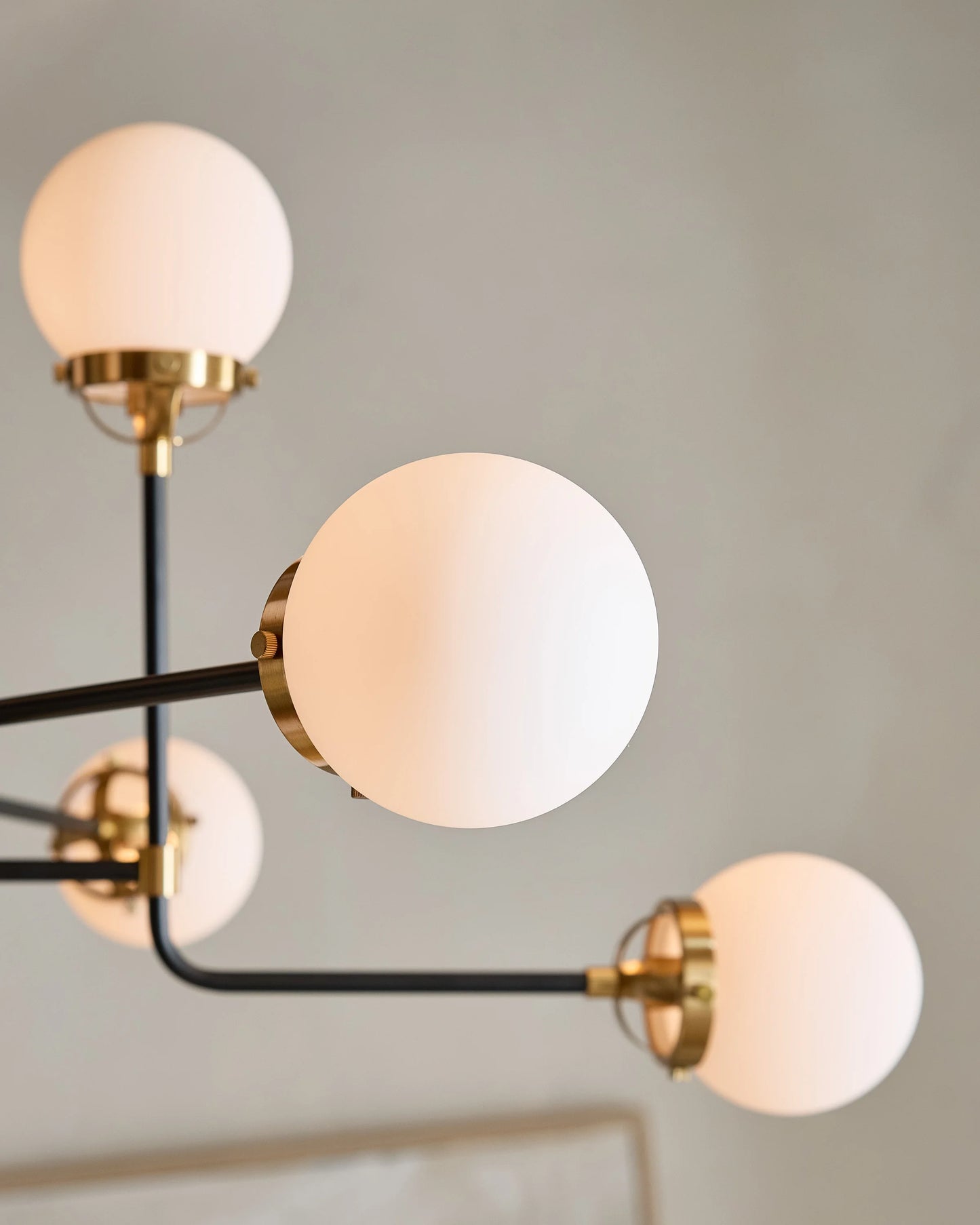 Multi Globe Steel Chandelier - 12 Light / Black