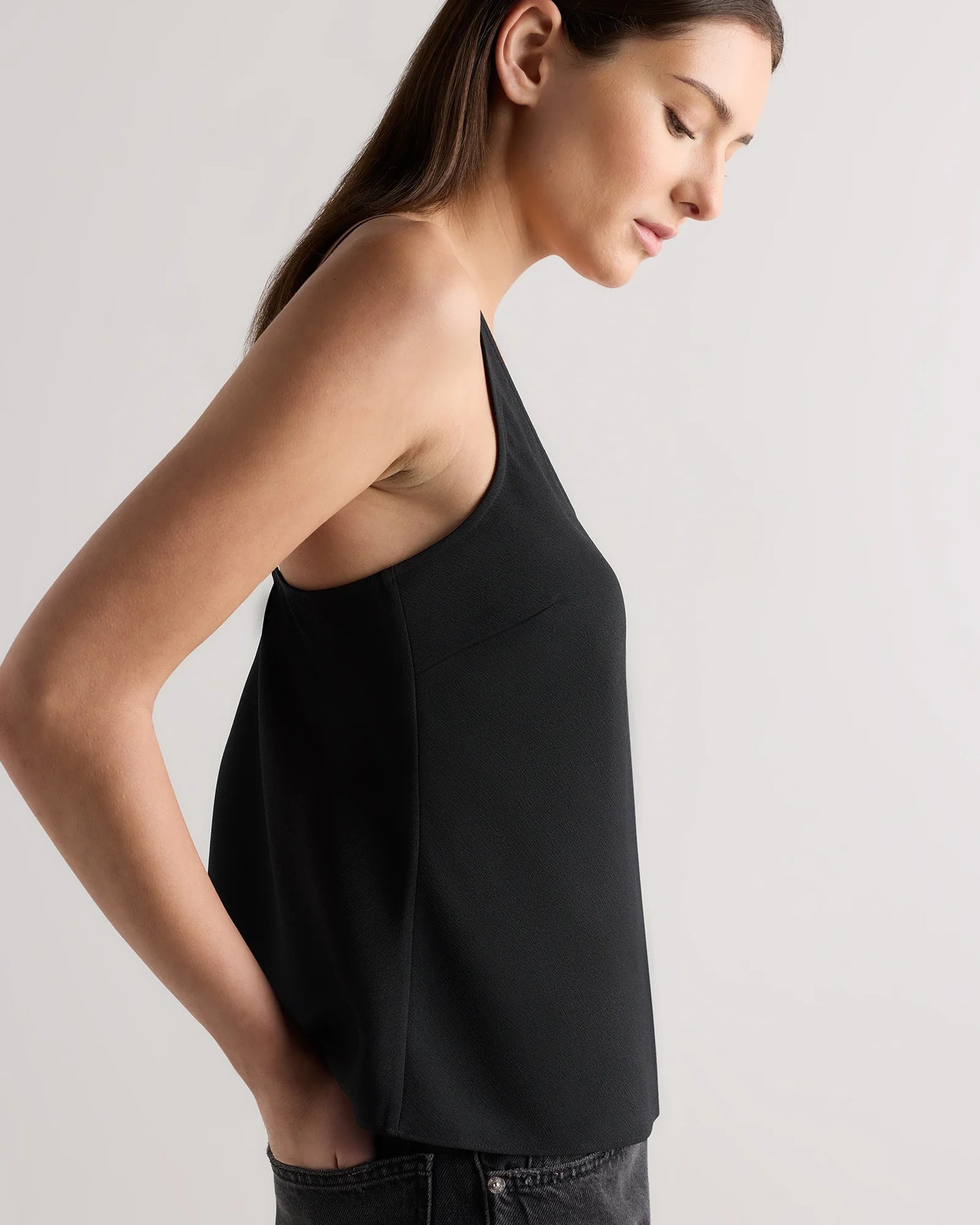 Matte V-Neck Cami - XS / Porcelain Ivory