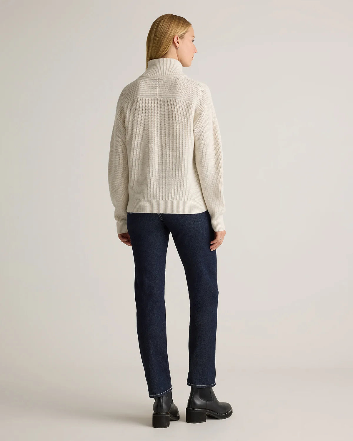 Australian Merino Wool Half Zip Sweater - XS / Heather Grey