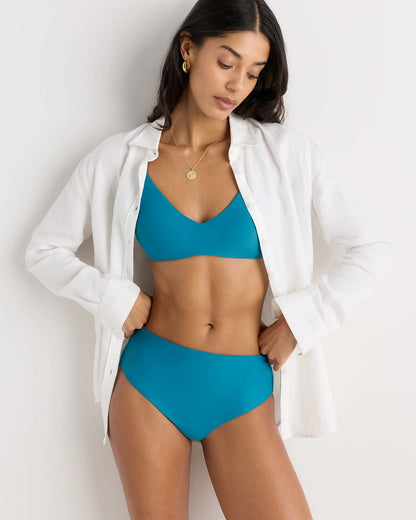 Italian V-Neck Bikini Top - XS / Black