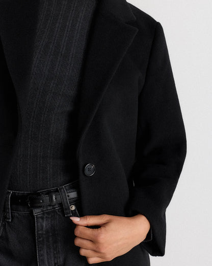 Wool Cashmere Blazer Coat - XS / Mocha Brown