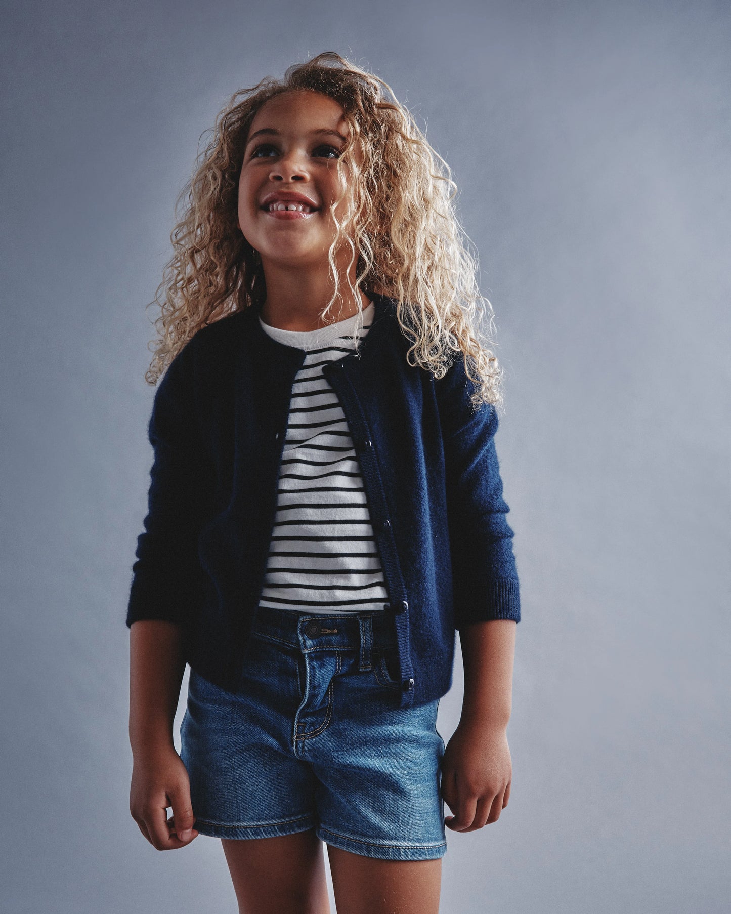 Girls Stretch Denim Short - 2T / Medium Wash