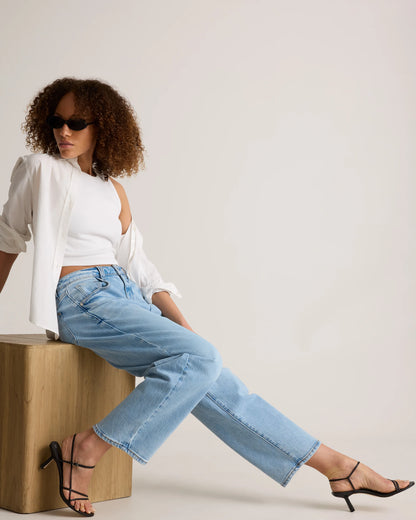 Bella Stretch Barrel Jeans - 24 / Cool Blue