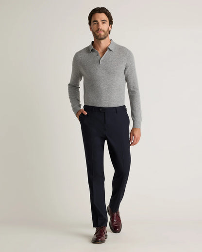 Stretch Wool Dress Pants - Slim - 30X30 / Grey Melange