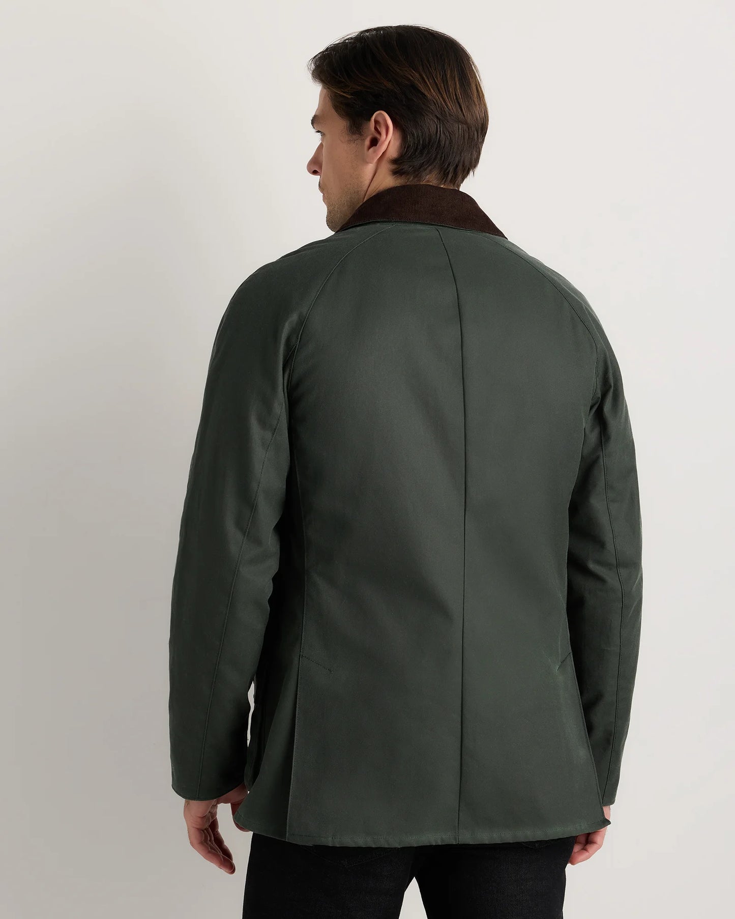 Organic Waxed Cotton Barn Jacket - S / Rustic Olive