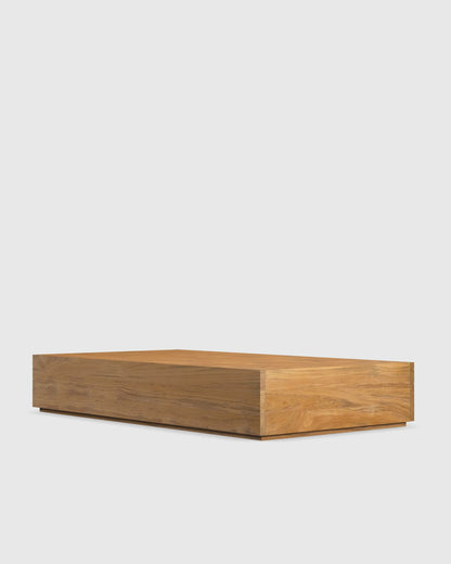 Solid Teak Outdoor Coffee Table - One Size / Natural Teak