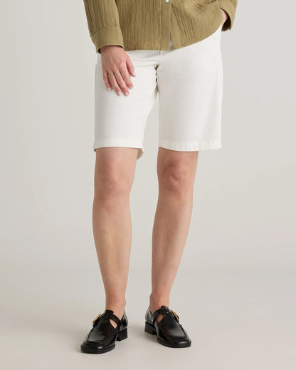Organic Stretch Cotton Chino Bermuda Shorts - 0 / Bayberry Olive