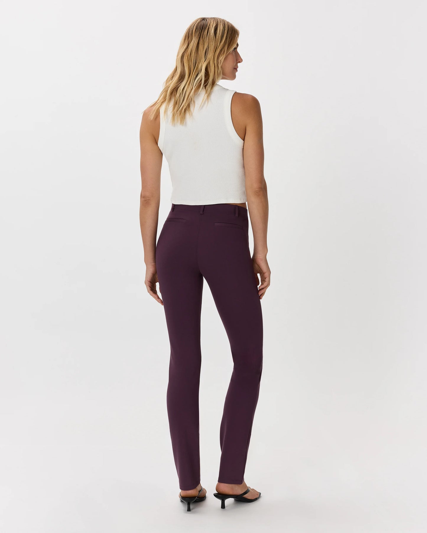 Ultra-Stretch Ponte Straight Leg Pants - XS / Morel Grey