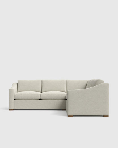 Hollis Slope Arm L Sectional in Performance Basketweave - 110x110 / Flax