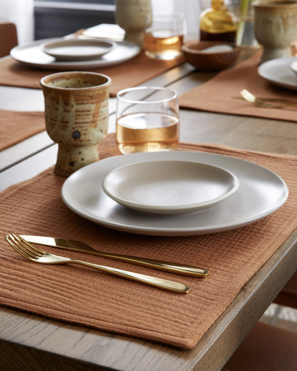 Organic Cotton Gauze Placemats - One Size / Chocolate