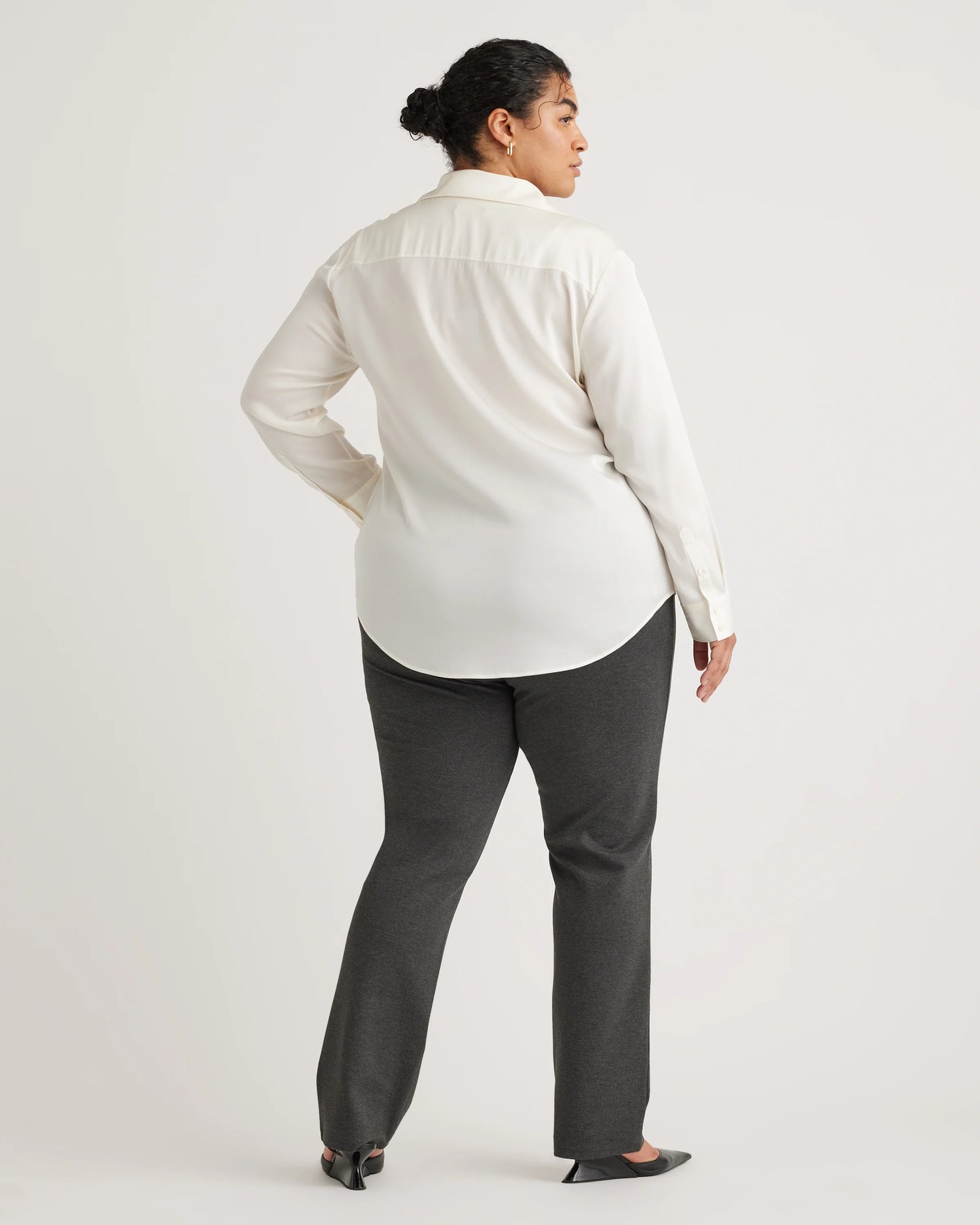 Ultra-Stretch Ponte Straight Leg Pants - 1X / Charcoal