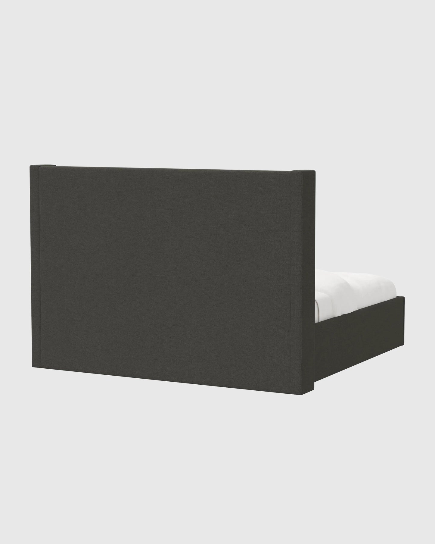 100% Linen Wingback Bed - Full / Canvas