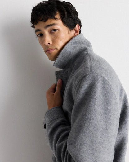 Wool Cashmere Field Jacket - S / Heather Grey