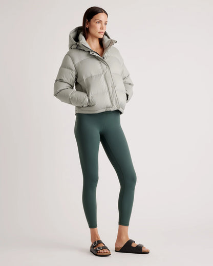 Responsible Down Cropped Puffer Jacket - XS / Shiny Black